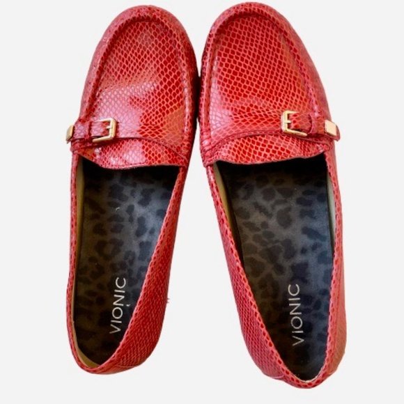 David Tate Loafer Patent Leather Snakeskin Print Womens size 12 - Picture 11 of 14